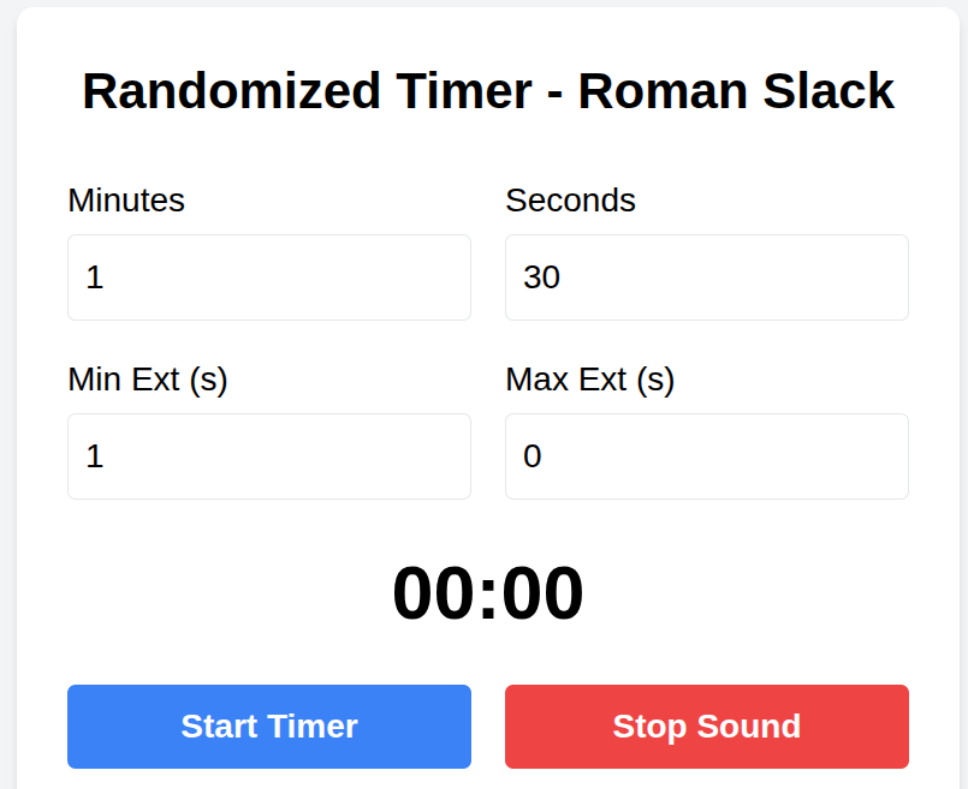Randomized-Timer — a project by Roman Slack